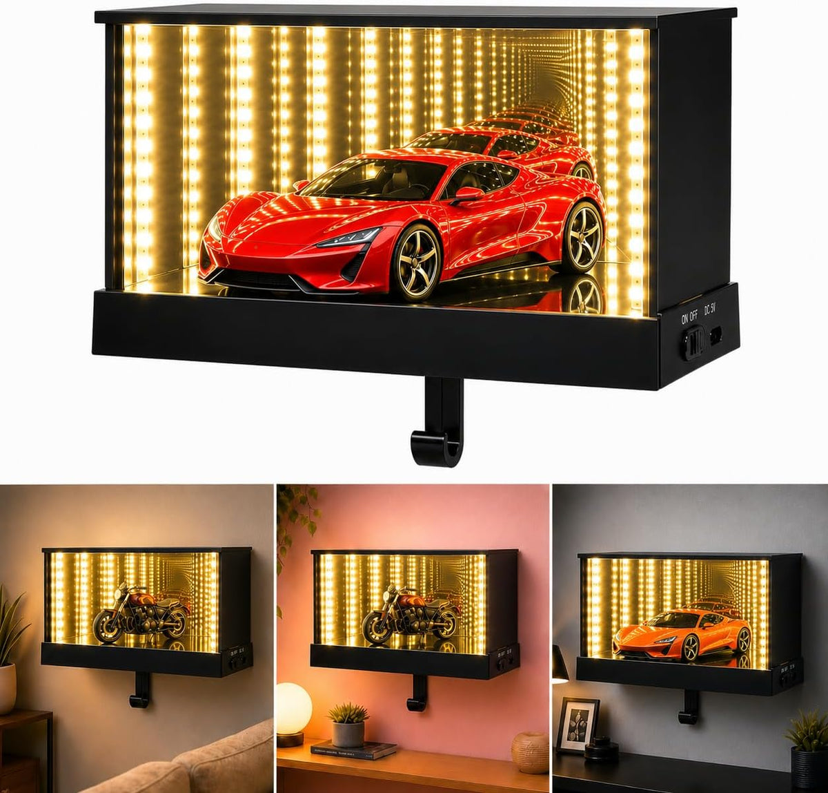 LED Key Holder for Wall – 1 Pc Magnetic Garage Display